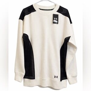 NWT Under Armour Women's Cream and Black Crewneck Sweater (BIN2)